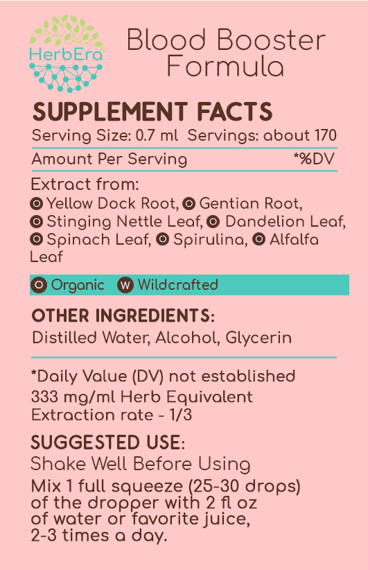 HerbEra - Venta al por mayor Tinturas - Tintura de Fórmula Potenciadora de Sangre9