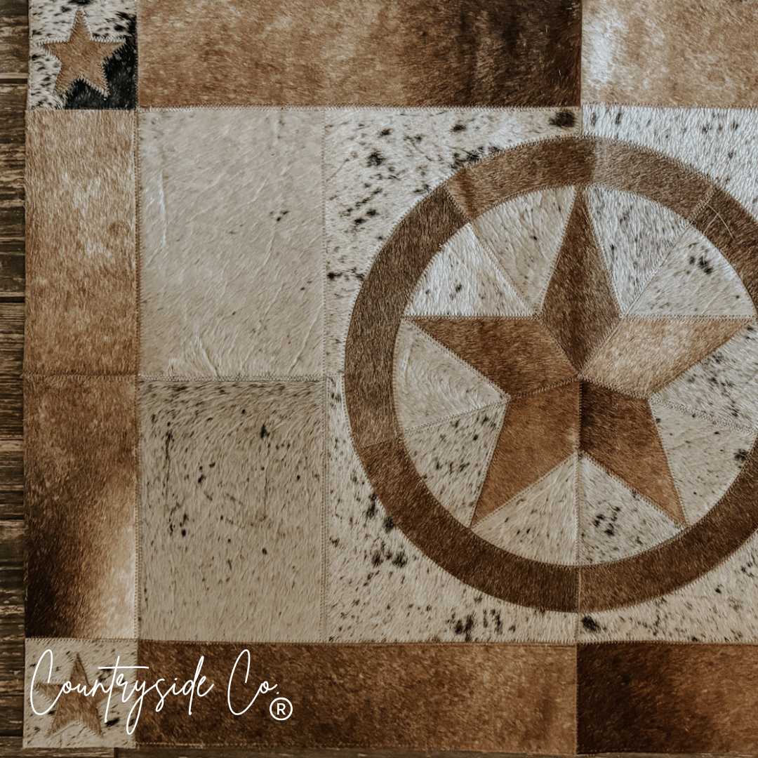 Texas Western Cowhide Bags and More - Vente Tapis - Tapis en peau de vache Héritage3