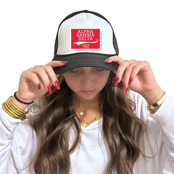 Sarahndipity Shop - Wholesale Trucker Hat - Women's - Sorority Trucker Hat w/ Patch - Collegiate Design37