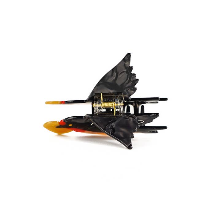 Black Adorable Swallow Bird Acetate Hair Claw Clip for wholesale on Faire3