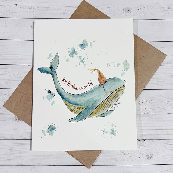Joy to the World (whale) for wholesale by LittleThaoStudio