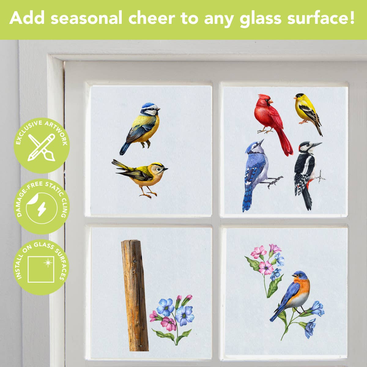 Briarwood Lane - Wholesale Wall Decal/Stickers - Country Birds Window Clings2