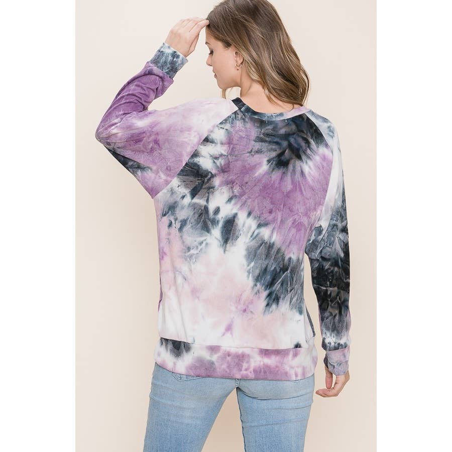 Reborn J - Wholesale Sweatshirt - Women's - TIEDYE LONG SLEEVE TOP1
