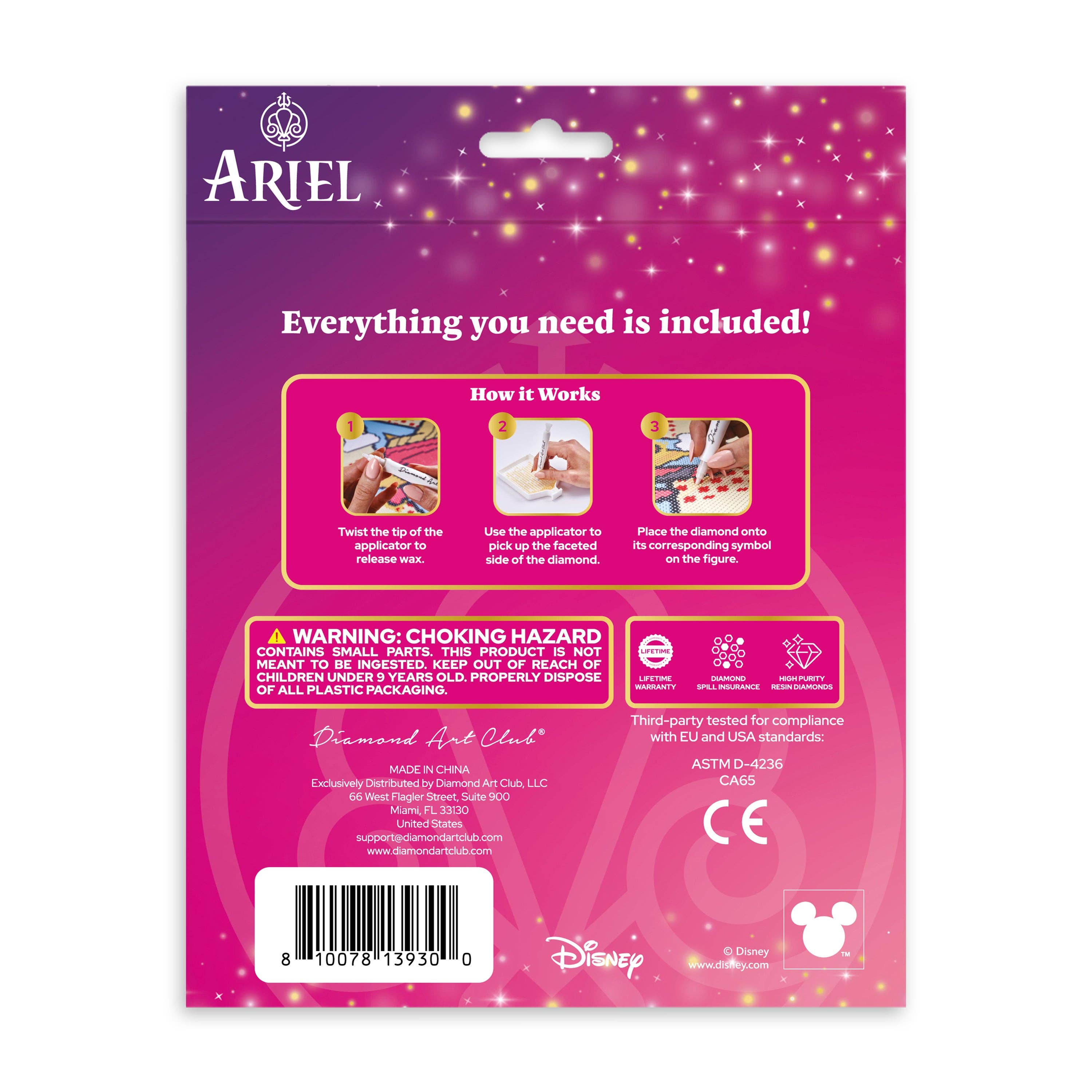 Diamond Art Club - Wholesale DIY Craft Kit - Sparkle Pals™ - Chibi Ariel™4