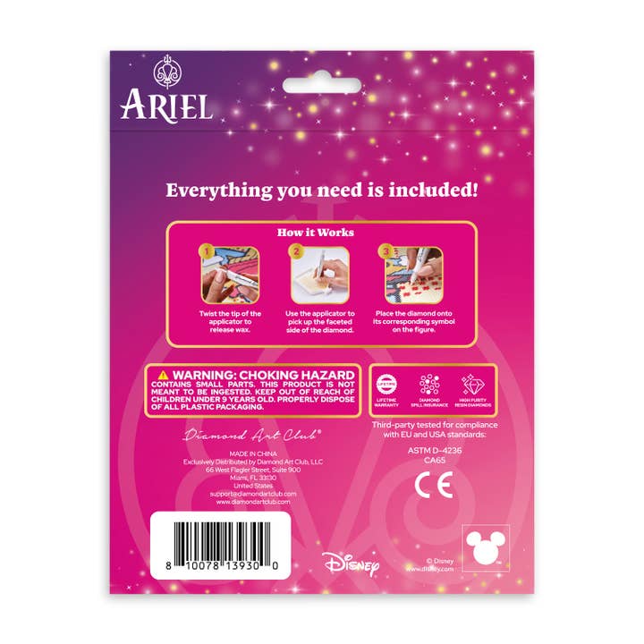 Diamond Art Club - Wholesale DIY Craft Kit - Sparkle Pals™ - Chibi Ariel™4