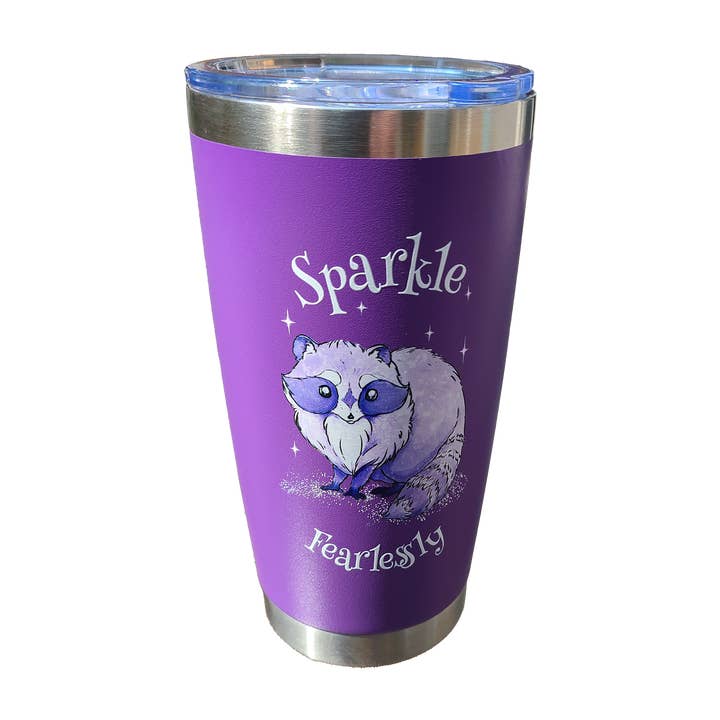 Caneca de Viagem para Café (Guaxinim com Brilho) por atacado de Snowbright Studio