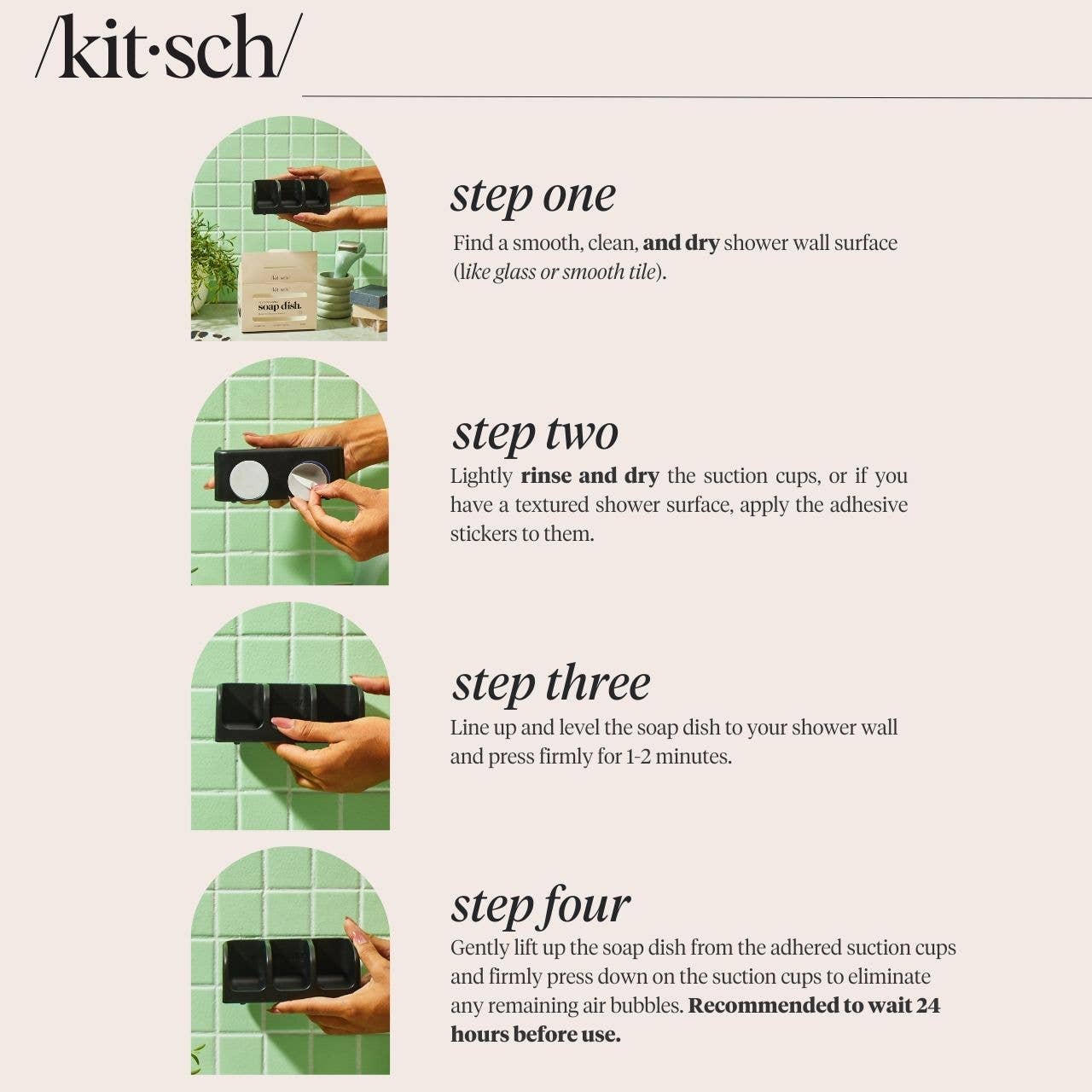 KITSCH - Wholesale Bath Soap Dish - Self-Draining Soap Dish - Black1