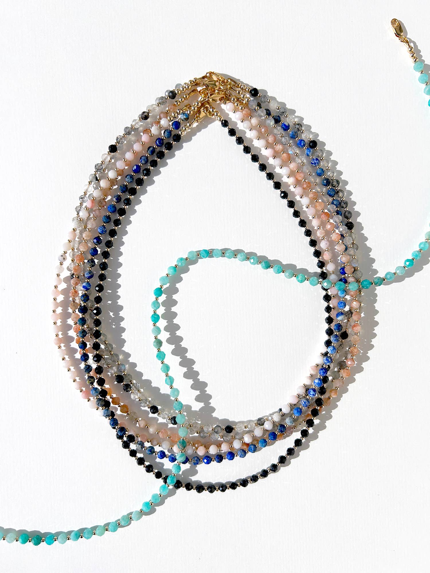 Kaylie Dawn Jewelry - Wholesale Beaded/Pearl Necklace - Elley Gemstone Necklace - 14K Gold Filled & Black Spinel4