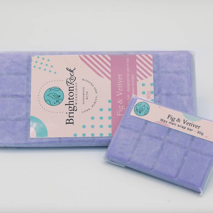 Fig & Vetiver Wax Melt Snap Bar for wholesale by Brighton Rock Workshop