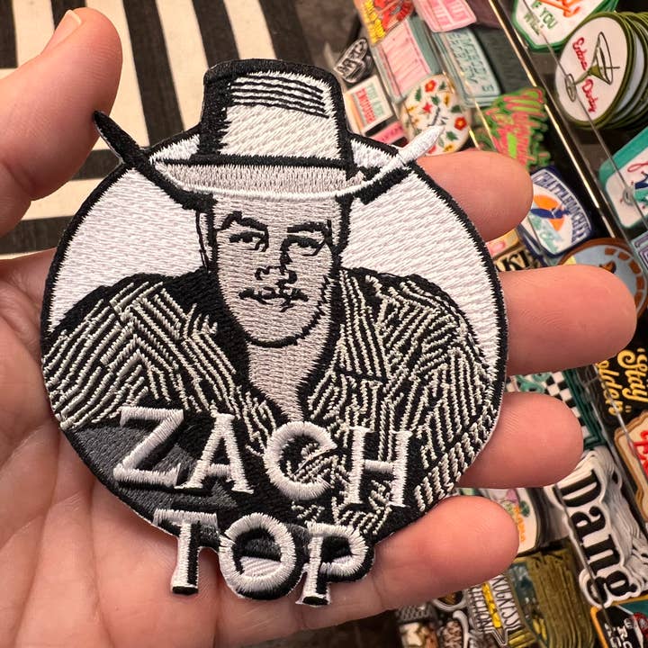 Zach Top, écusson de casquette de camionneur Country Music, à repasser pour la vente par Down South