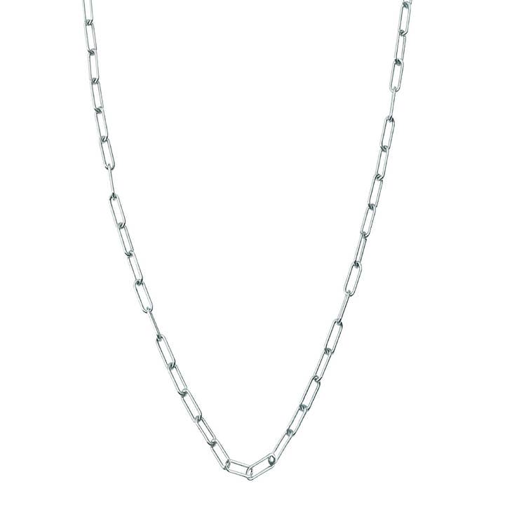 Adornia - Wholesale Link & chain necklace - Paper Clip Oval Link Layering Necklace silver gold1