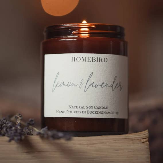Citron & Lavendel - Naturligt sojavokslys for engroshandel hos Homebird Candle Co.