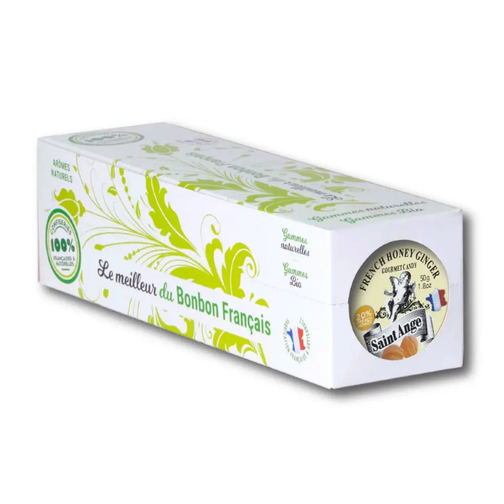 Bonbon USA France - Wholesale Hard Candy - Saint Ange Honey Ginger - French Gourmet Natural Candy Tin3