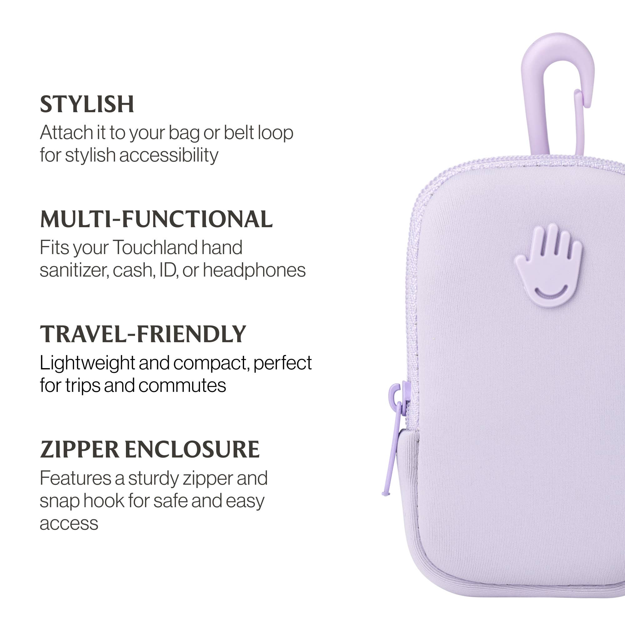 Touchland - Wholesale Hand Sanitizer - Light Purple Touchette Pouch3