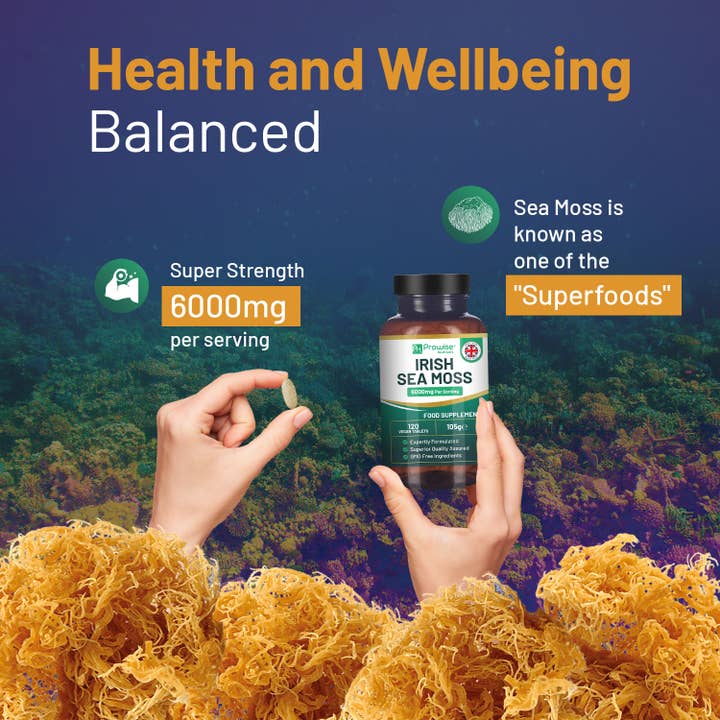 Prowise Healthcare - Wholesale Oral Supplement/Vitamin - Irish Sea Moss Tablets High Strength 6000mg