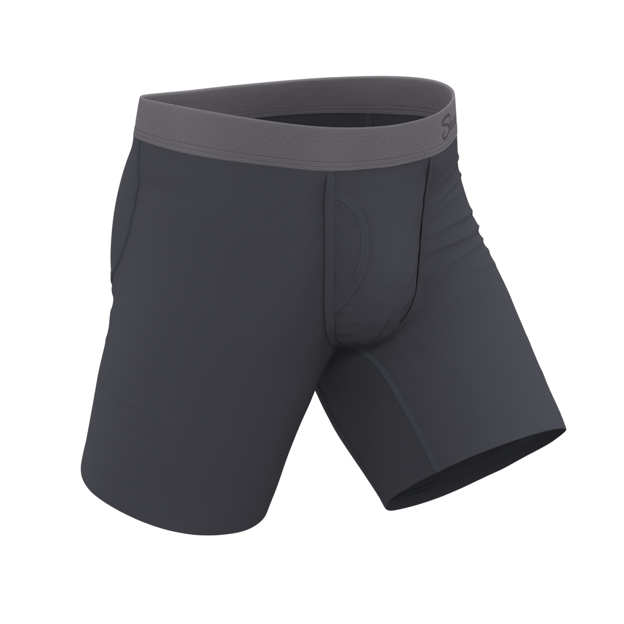 Shinesty, Inc - Vente Sous-vêtements – homme - Les Attentes d'Ardoise | Sous-vêtements à pochette Ball Hammock® longue jambe ton gris avec braguette0