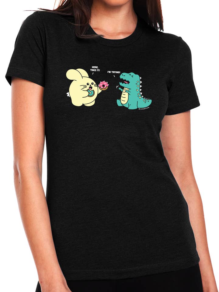 Can't Reach Women’s T-Shirt for wholesale by Fat Rabbit Farm / Pandi the Panda