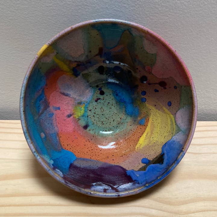Ceramic Rainbow Bowl for wholesale by Katie Troisi Pottery