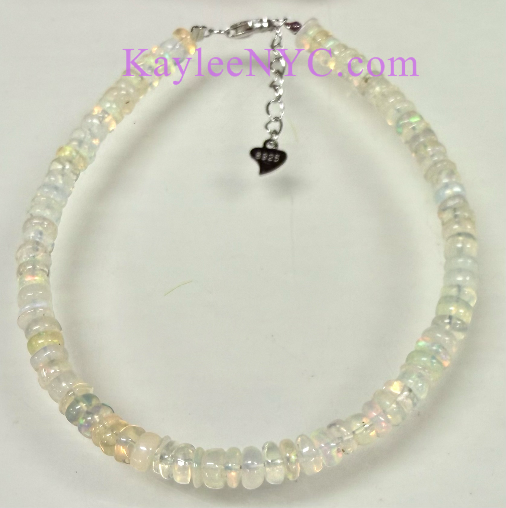 KayleeNYC – wholesale Pärlarmband – Naturligt etiopiskt opalarmband med 925 sterlingsilver3