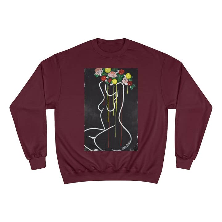 "In Full Bloom 1" Champion Sweatshirt for wholesale by Crystal Sokuu