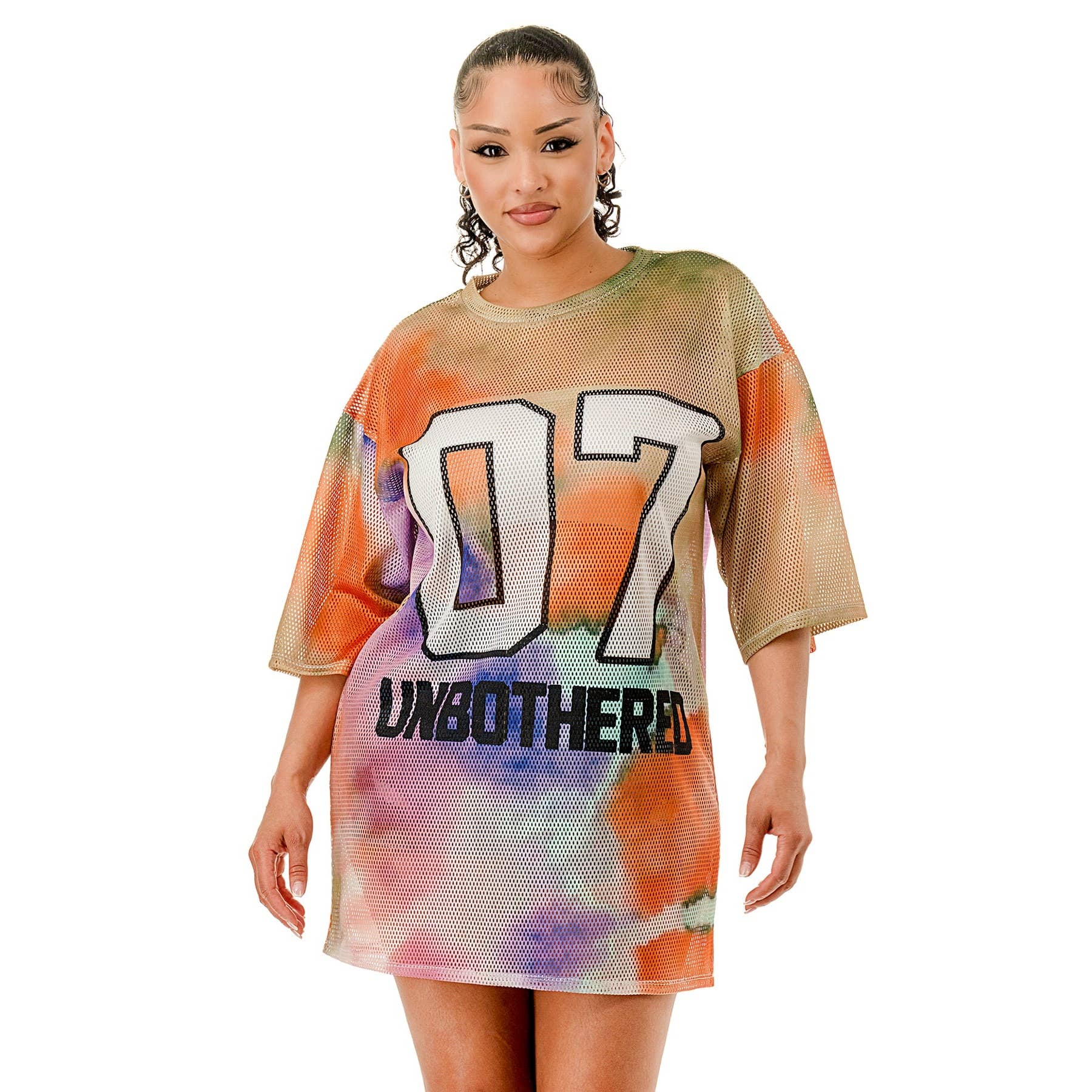 DORCAS – T-shirt – Mulher por atacado – T-shirt de Manga Curta em Rede com Corte Largo9