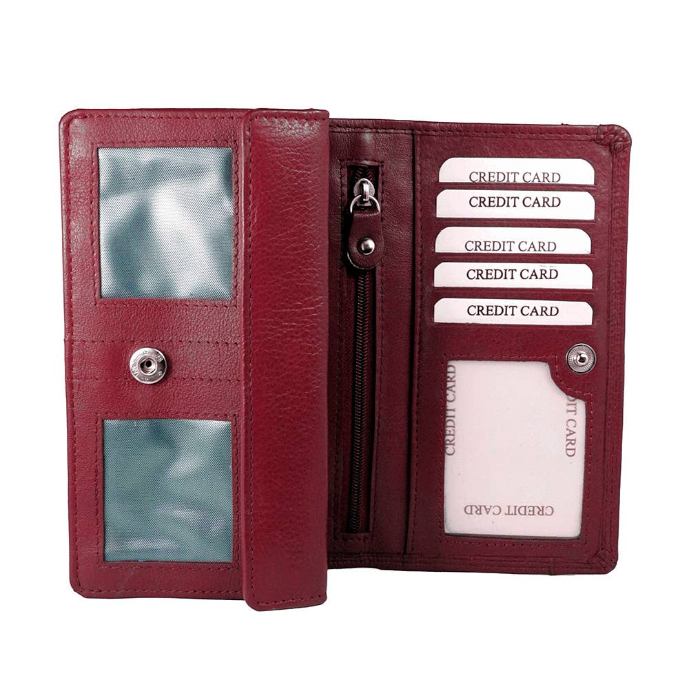 Arrigo - Wholesale Wallet - Women's - Wallet Leather Ladies RFID - Leather Woman Harmonica Wallet32