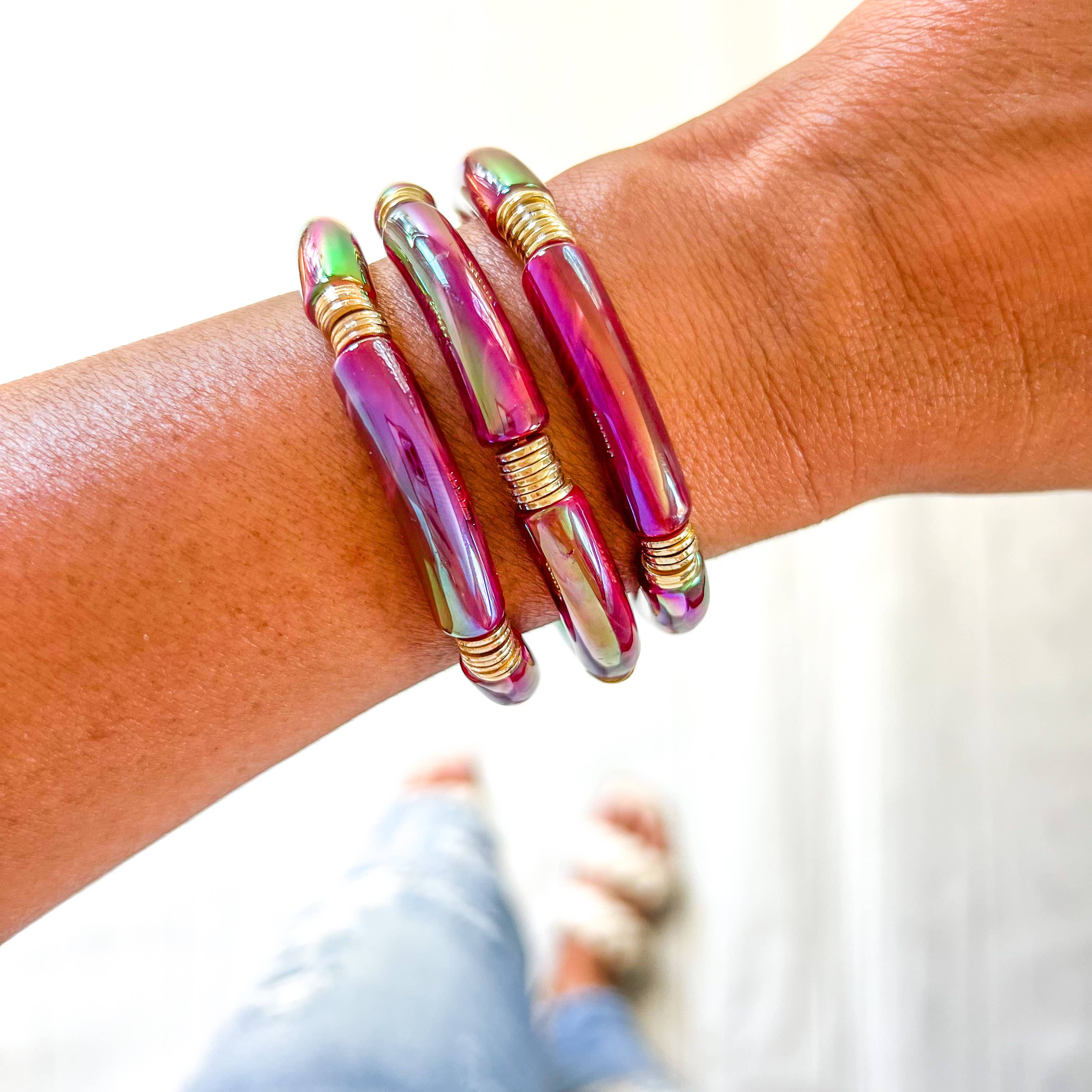 Savvy Bling - Wholesale Beaded Bracelet - Metallic Tube Bracelets31