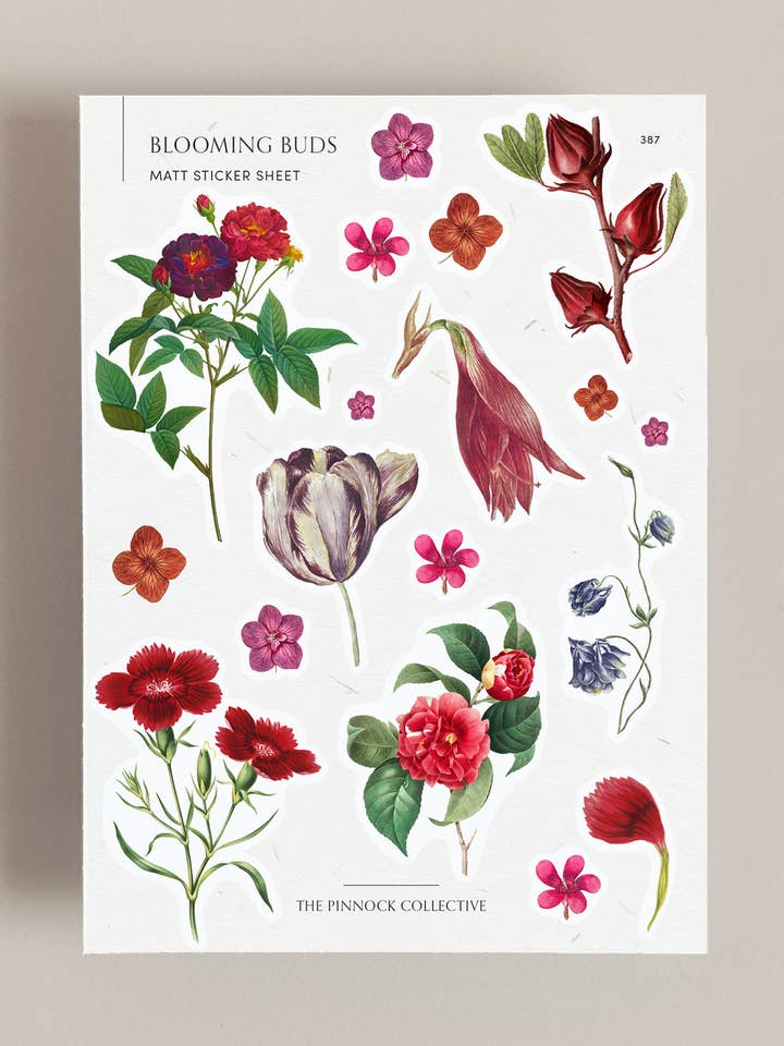 Pegatinas para planificadores con temática botánica vintage para venta al por mayor de The Pinnock Collective (US Duty Paid)