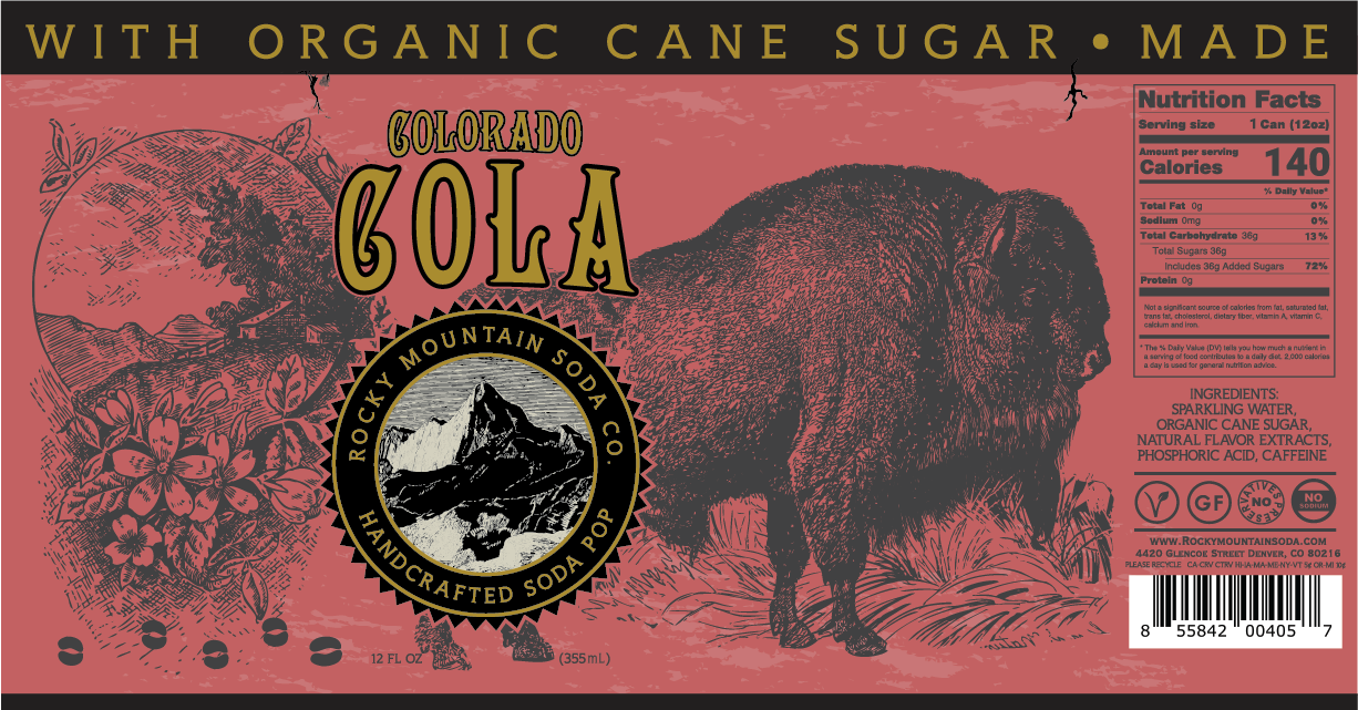 Rocky Mountain Soda - Vente Sodas/boissons gazeuses - Canettes Colorado Cola1