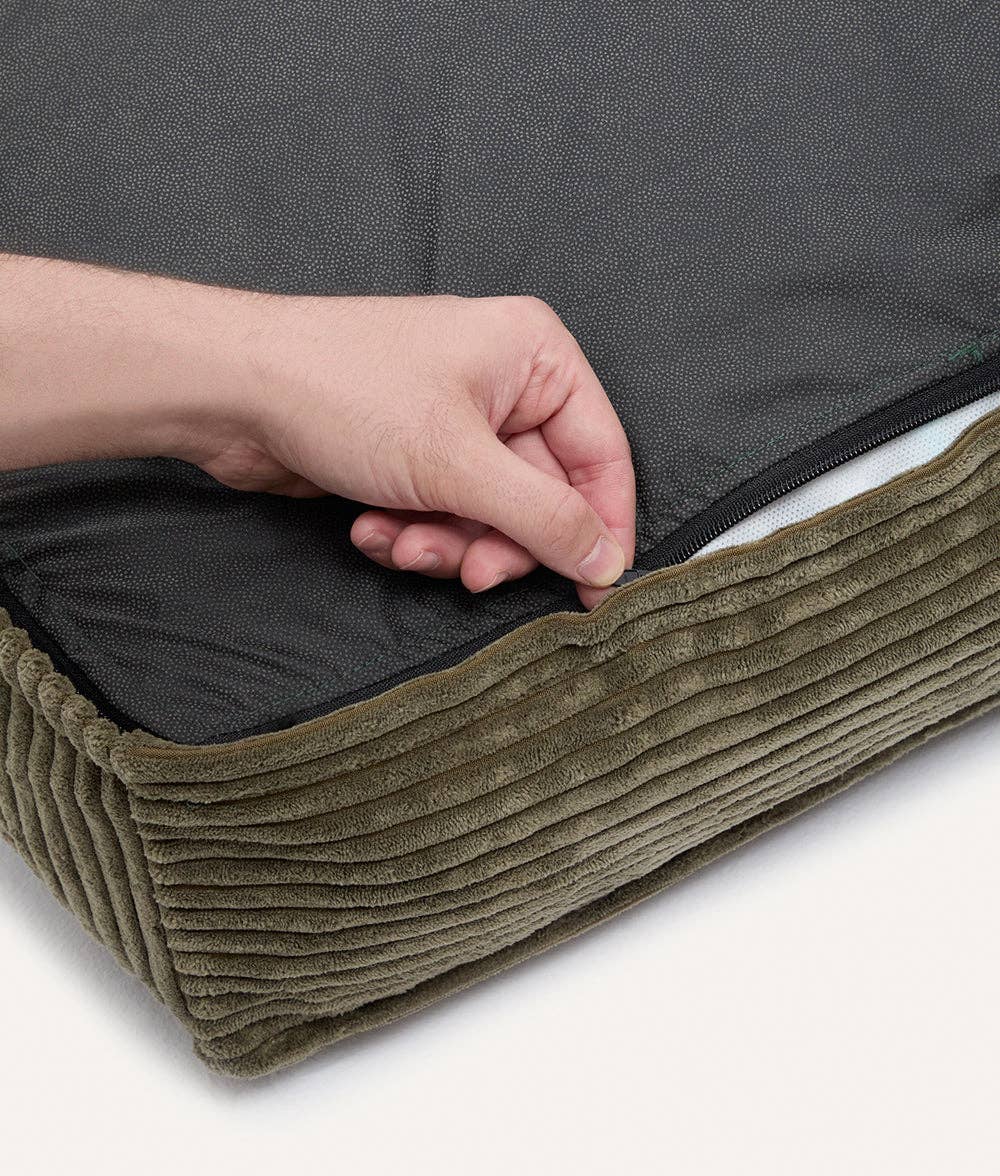 CAFIDE - Wholesale Pet Bed - Dog - Green Corduroy Dog Bed, Cuadra3