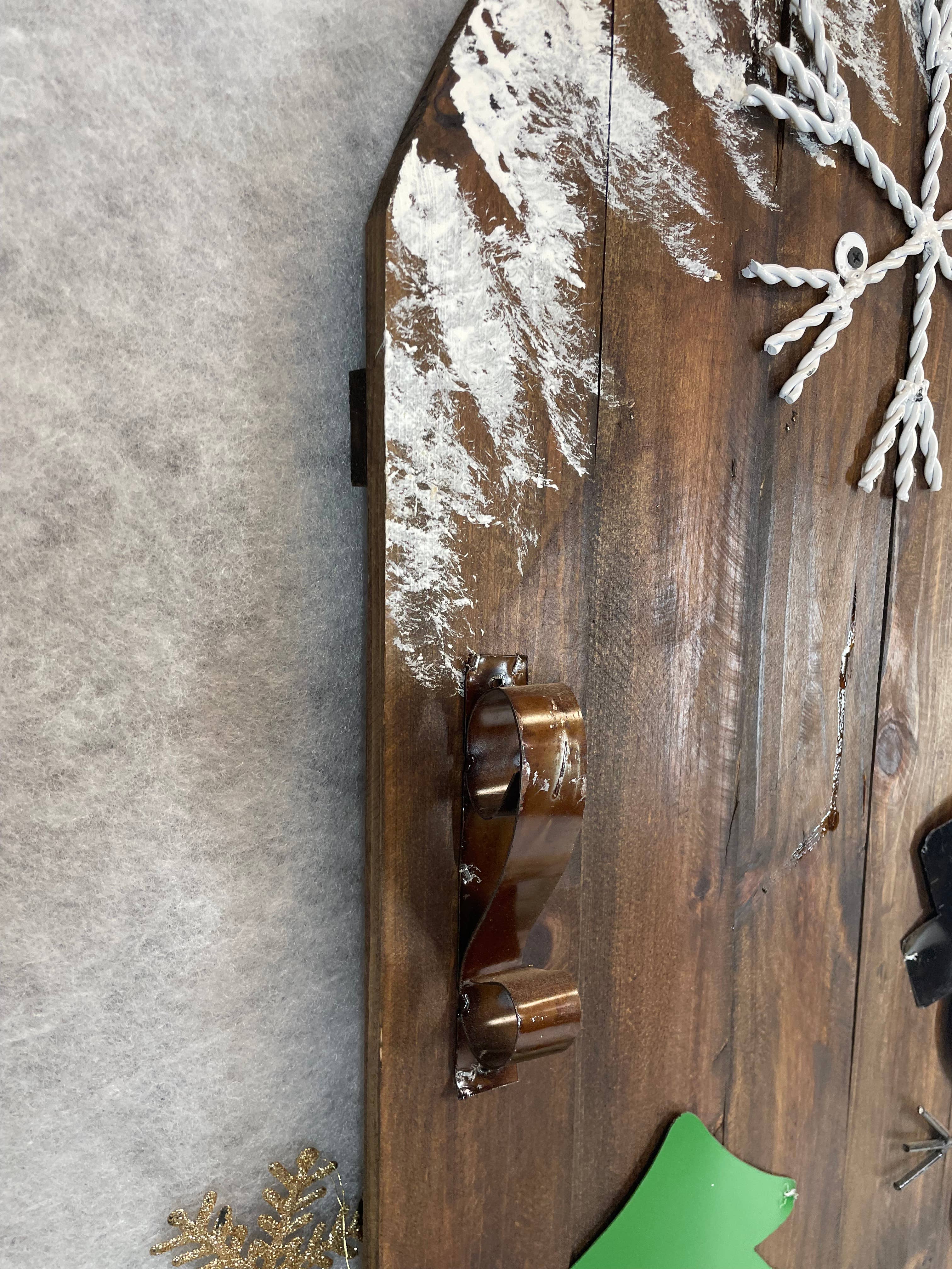 My Amigos Imports – Großhandel Weihnachtsschmuck – AUSVERKAUF-Weihnachtsschneemann Fenster-Wand-19x36H-Braun-30$2