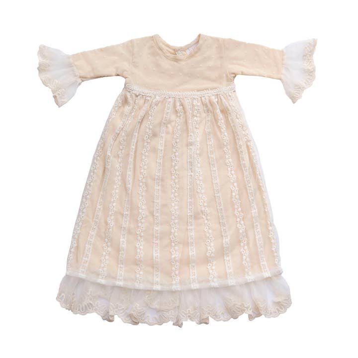 Haute Baby Mary Catherine Gown for Newborn Baby for wholesale by Haute Baby