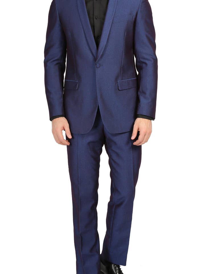 Ferrecci Herr Daxson Marinblå Slim Fit Sjalkrage 3-delad Smoking för wholesale av Ferrecci