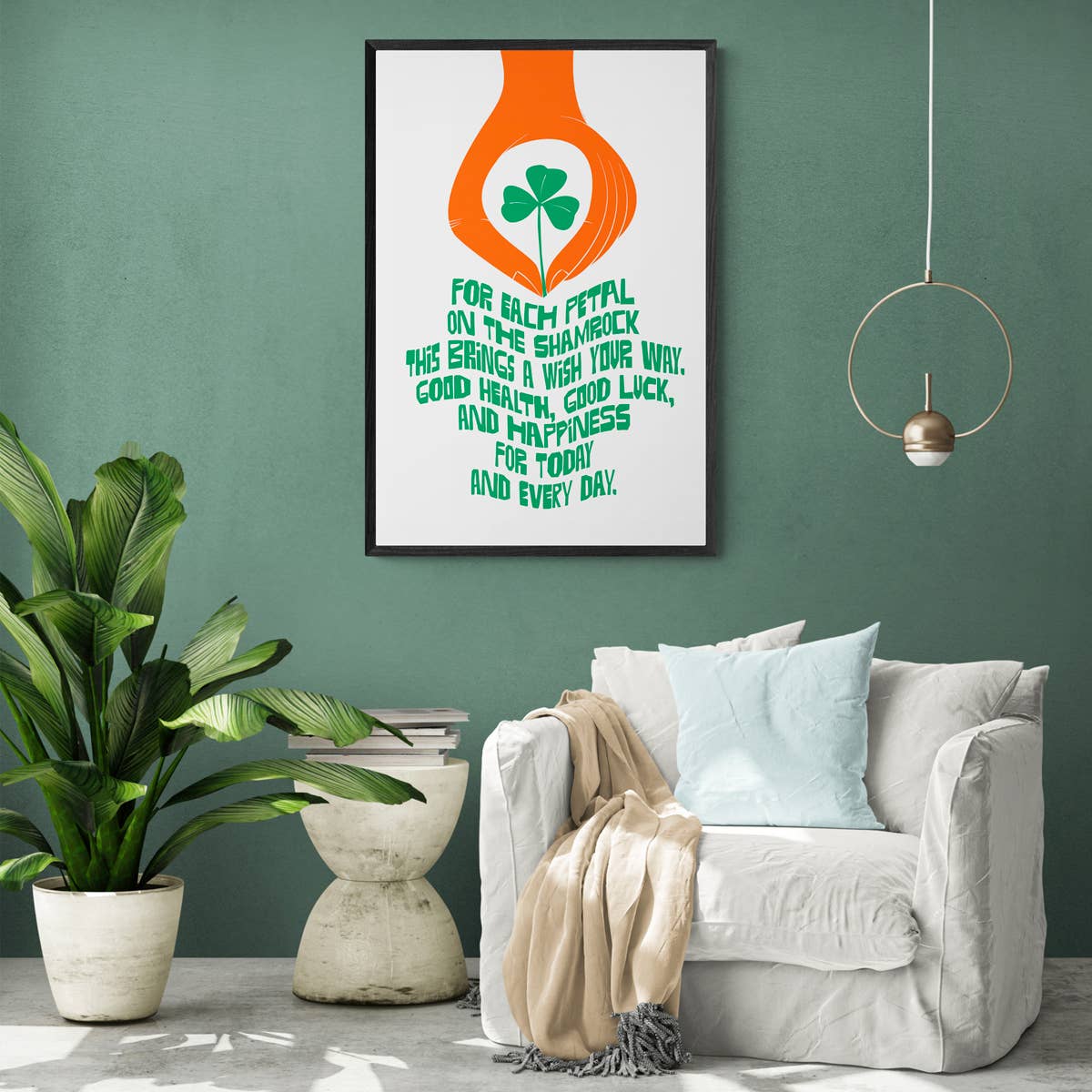 Aran Art Studio - Wholesale Poster - Shamrock Ireland Poster (Original print 24" x 36") Irish1