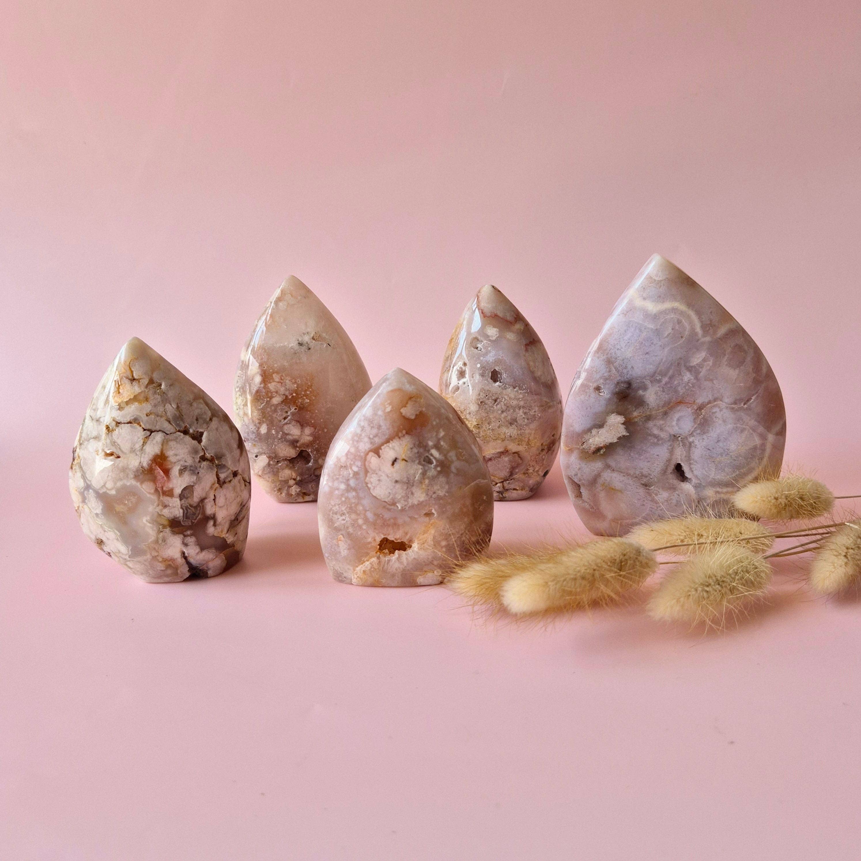 Moonlight Gemstones - Wholesale Spiritual Stone/Crystal - Druzy Pink Amethyst Freeforms & Flames – Magical Soft Energy7