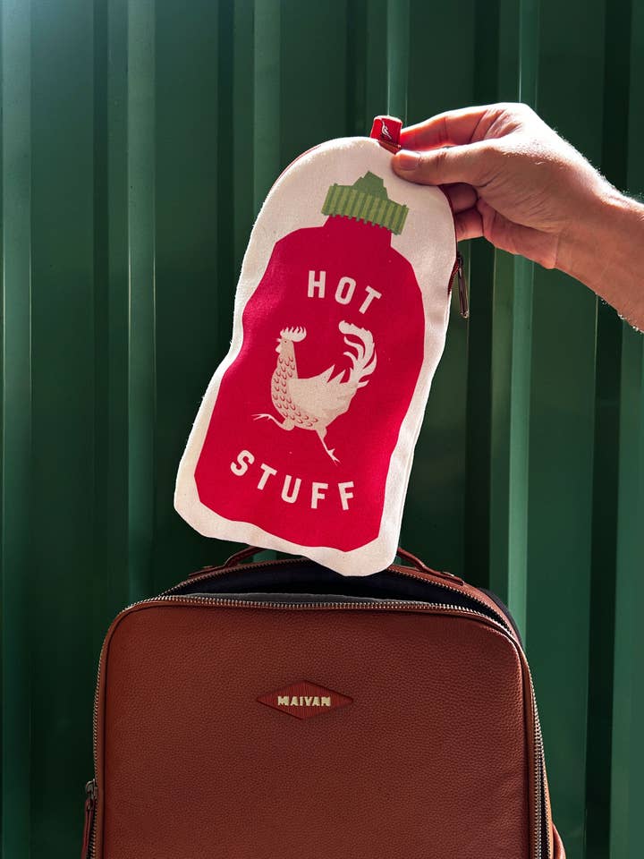 Hot Sauce Canvas Zipper Pouch/Pencil Case for wholesale by Maivan Goodies Co.