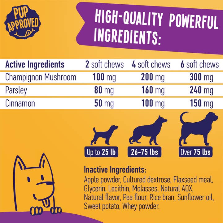 Dogline - Vente Compléments alimentaires – chien - Breath Aid à la cannelle pour chiens en pot de 9 oz (120 unités)
