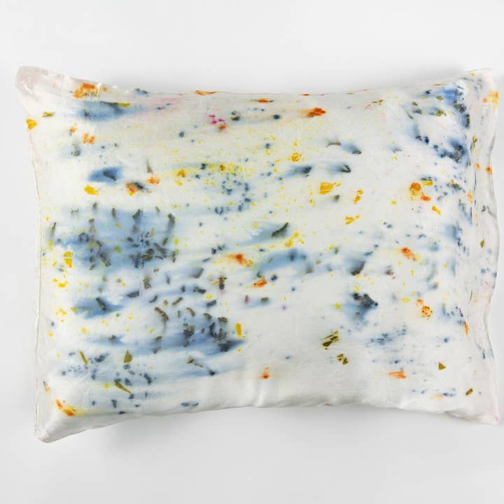 DYE KWEEN - Wholesale Bedding Pillowcase/Sham - Abstract Botanically Dyed Silk Pillowcase10