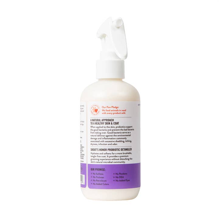 Pet Palette Distribution - Wholesale Pet Grooming Aid - Dog - Skout's Honor Probiotic Daily Use Detangler Lavender 8 oz2