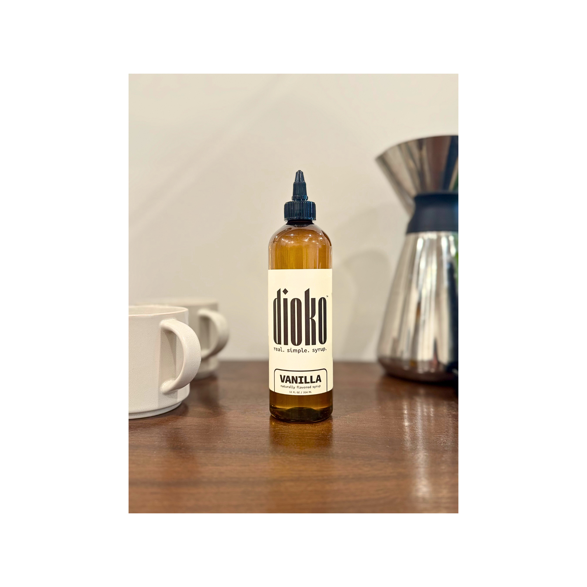 Dioko Flavors LLC - Wholesale Flavored Syrup - Dioko Premium Simple Syrup, 12 fl. oz Vanilla6
