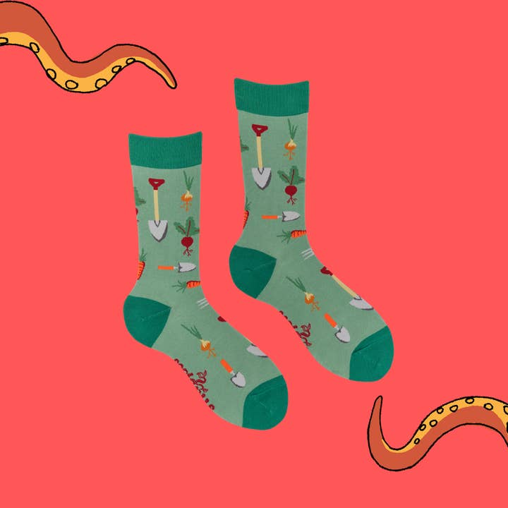 GREEN Gardening Socks - Dig Deep for wholesale on Faire2