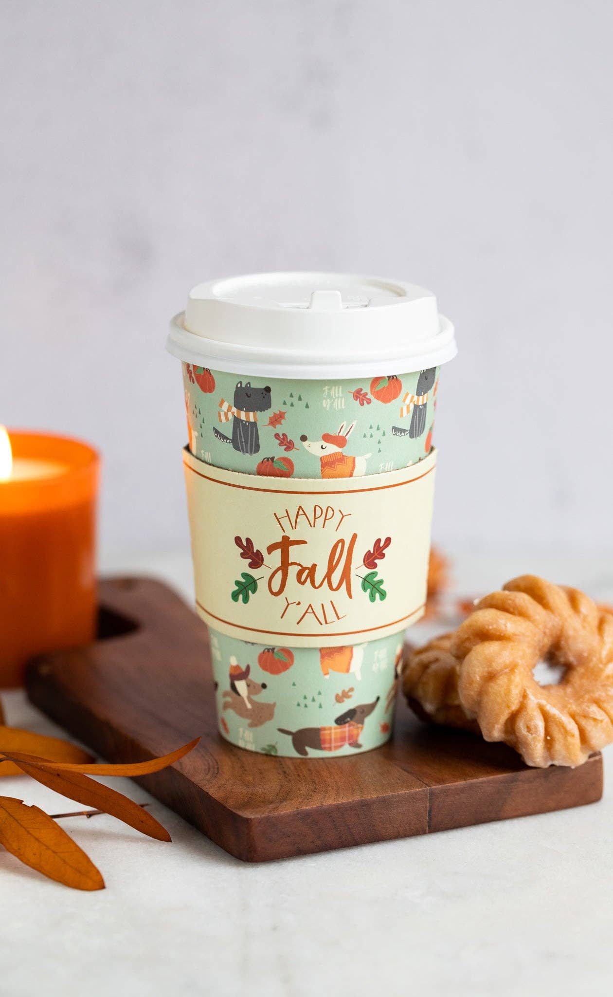 My Mind’s Eye - Wholesale Disposable Cup - PLLC325- Fall Puppies To-Go Cups (8ct - 16oz)2