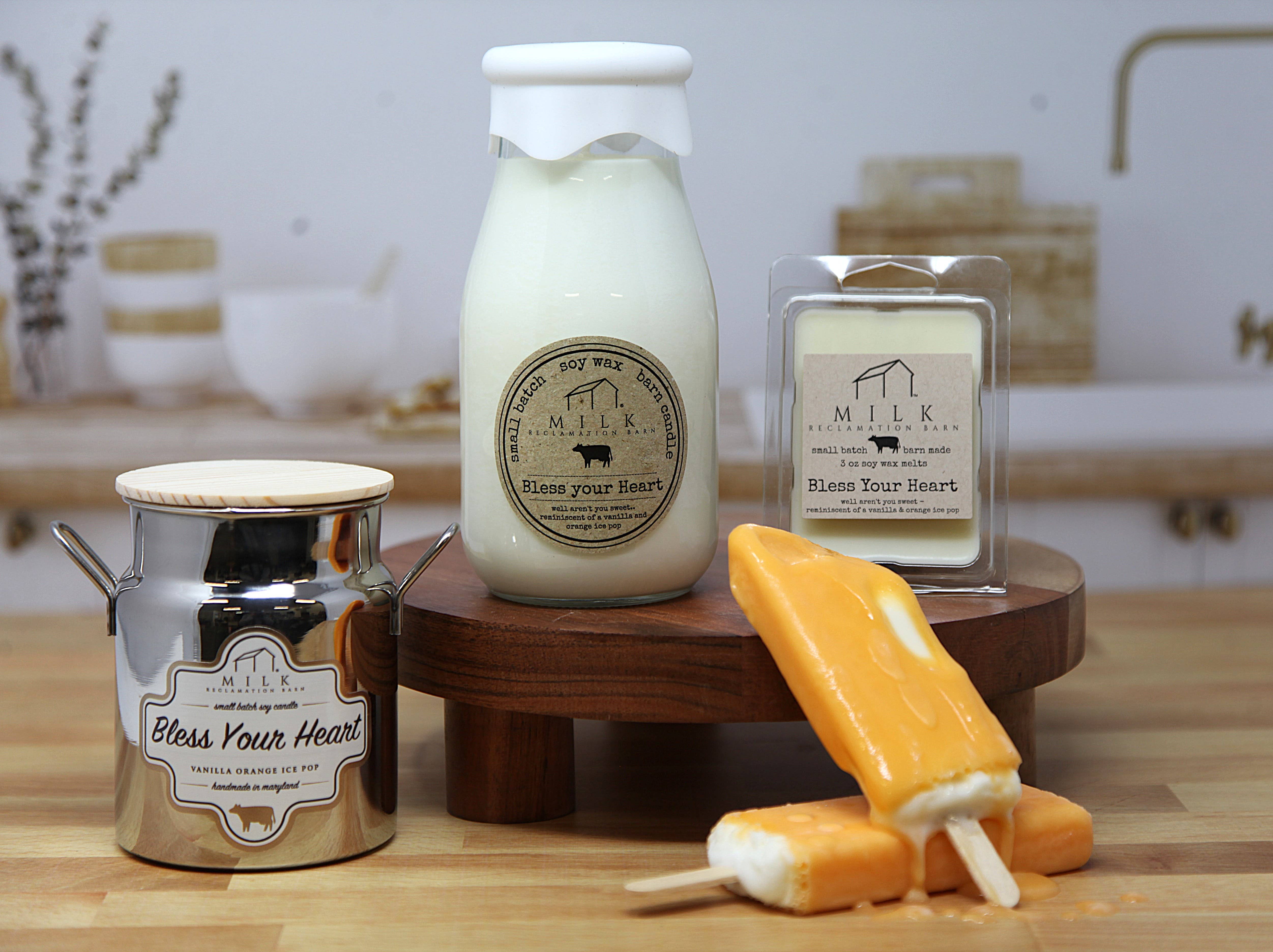 Milk Reclamation Barn - Wholesale Jar/Filled Candle - Milk Bottle Candle 13 oz55