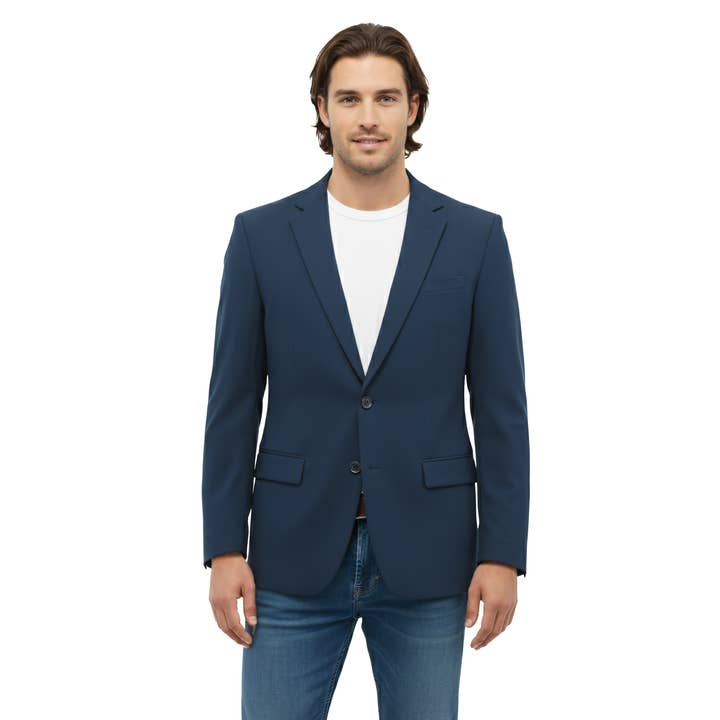 ZeGarie Men's Slim-Fit Knit Suit Separates, Jacket, Navy for wholesale by Suits America