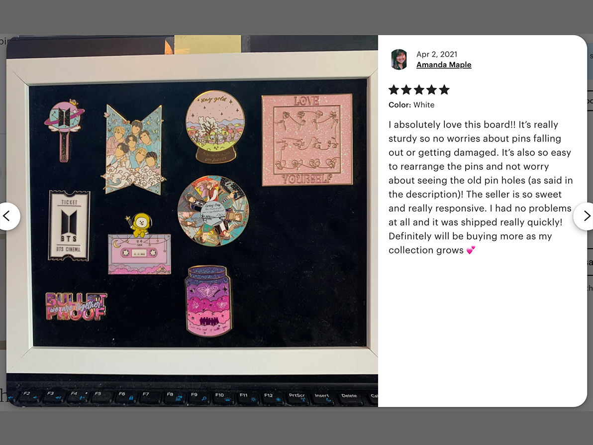 BeyondtheShirt – Vitrine por atacado – Quadro de Exposição de Pinos de Mesa4