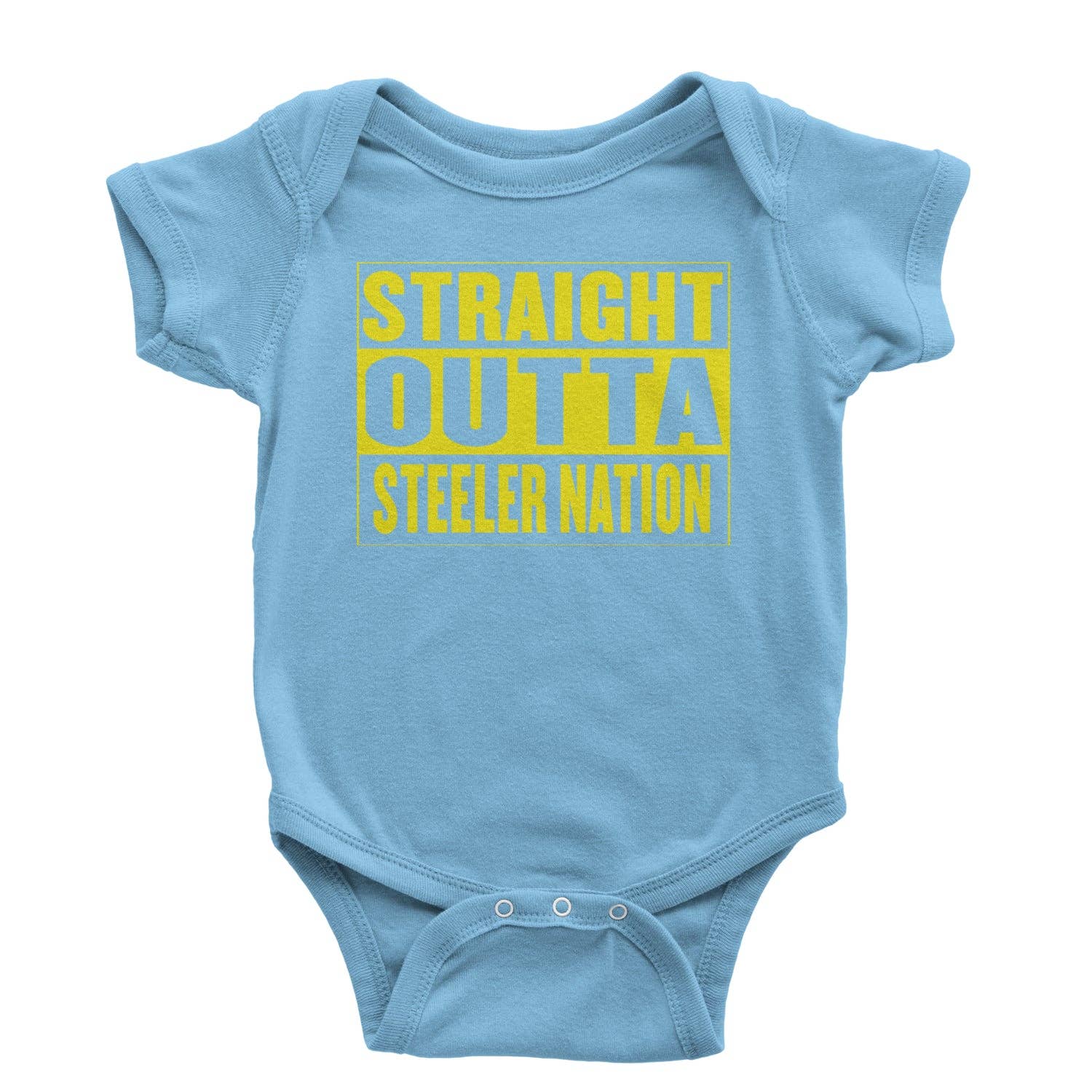 Expression Tees - Vente Body (sans pieds) – bébé - Body une pièce et t-shirt de football Straight Outta Steeler Nation pour bébé3