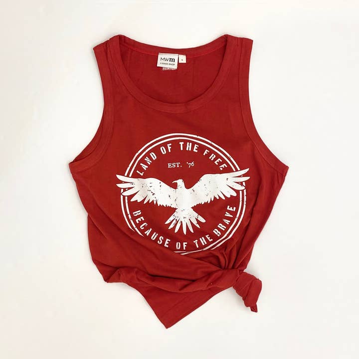 Het land van de vrije tank - wit ontwerp voor wholesale door Merce and Company