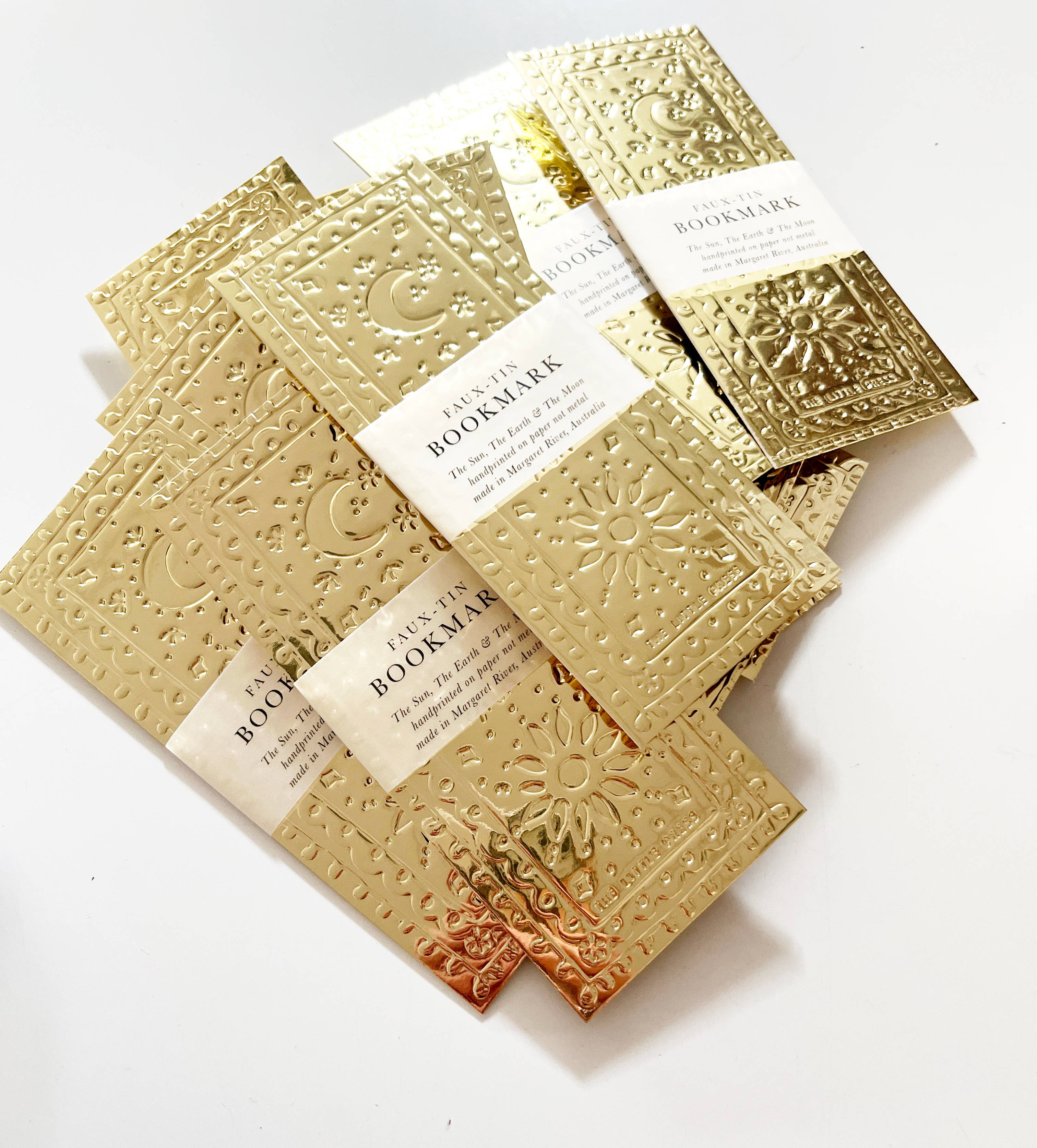 THE LITTLE PRESS - Wholesale Bookmark - Bookmark - Faux-Tin - Gold4