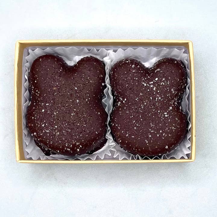 Vanilla Salted Caramel Bunny Truffles - 2pc for wholesale by Missionary Chocolates