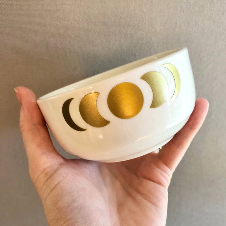 Wishcraft Goods - Wholesale Decorative plate/dish/bowl - Witchy Moon Phases Tarot Bowl2